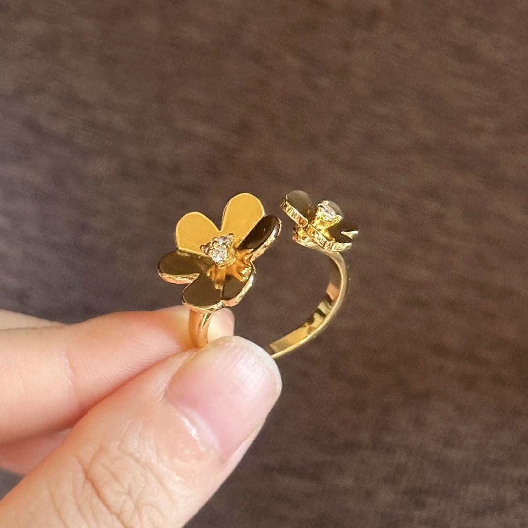Petal Ring, Rose Gold Tone, Stone-Set