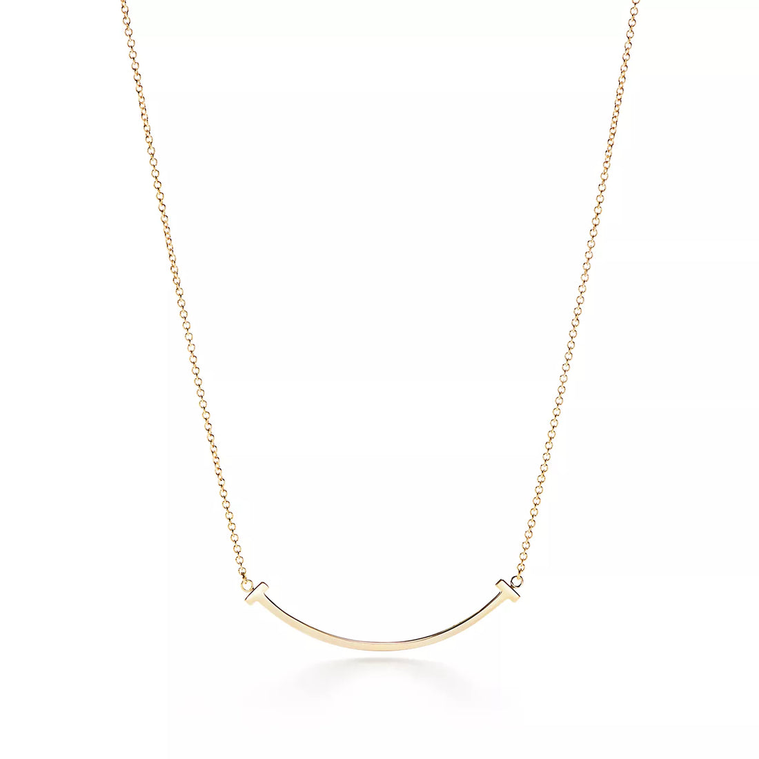 Smile Bar Pendant Necklace, Rose Gold Tone