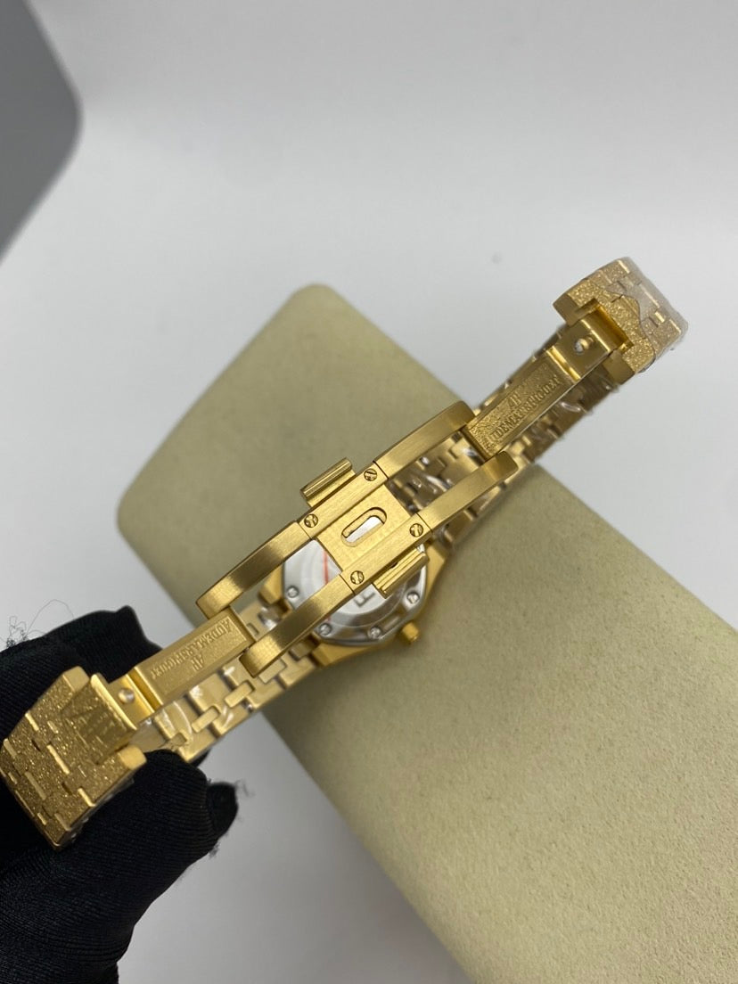 Octagonal Bezel Watch, Yellow Gold Tone, 23 mm