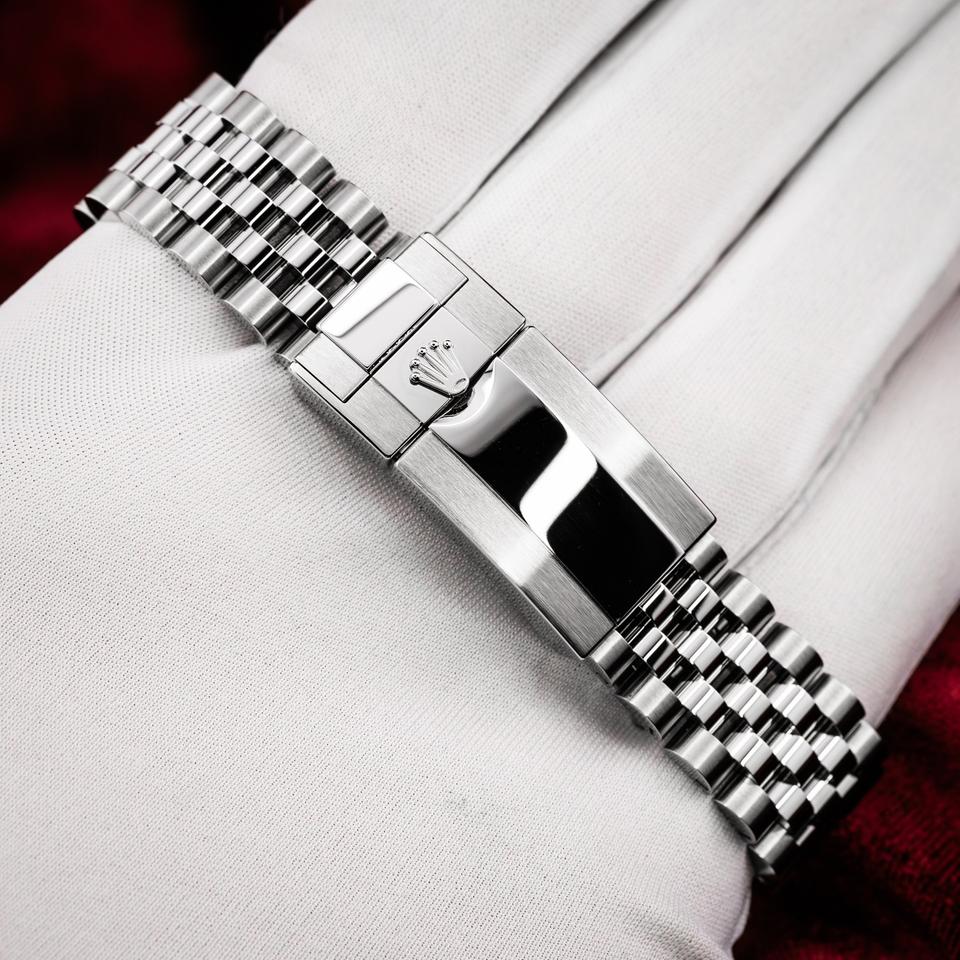 Dual-Time Bezel Watch, White Gold Tone, Steel, White, 40 mm
