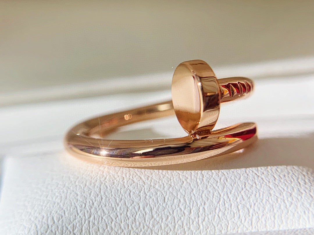 Wrapped Nail Ring, Rose Gold Tone