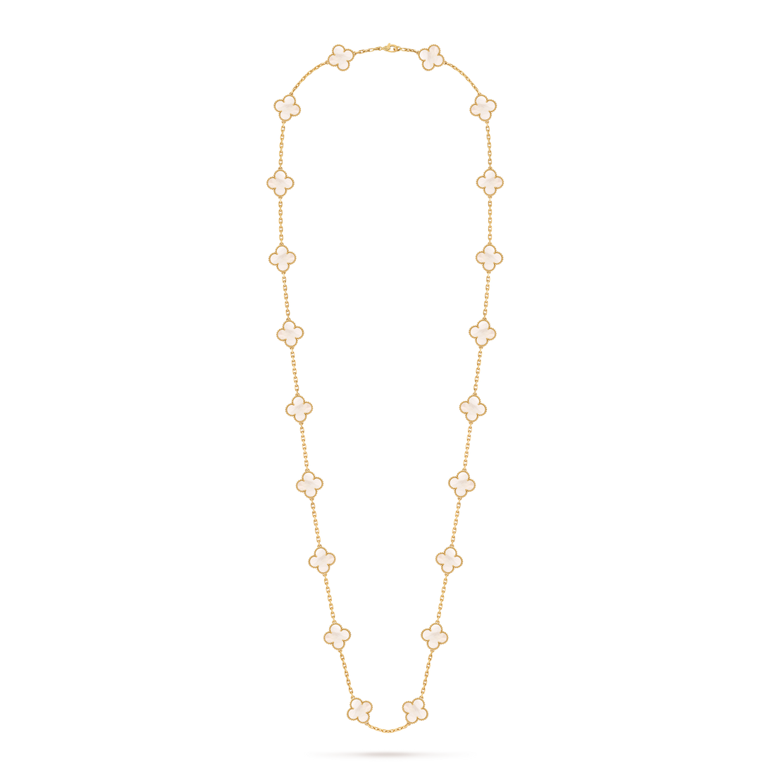 Quatrefoil Long Necklace, 20 Motifs