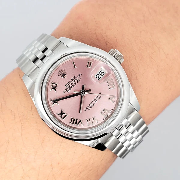 Classic Date Watch, Steel, 28 mm