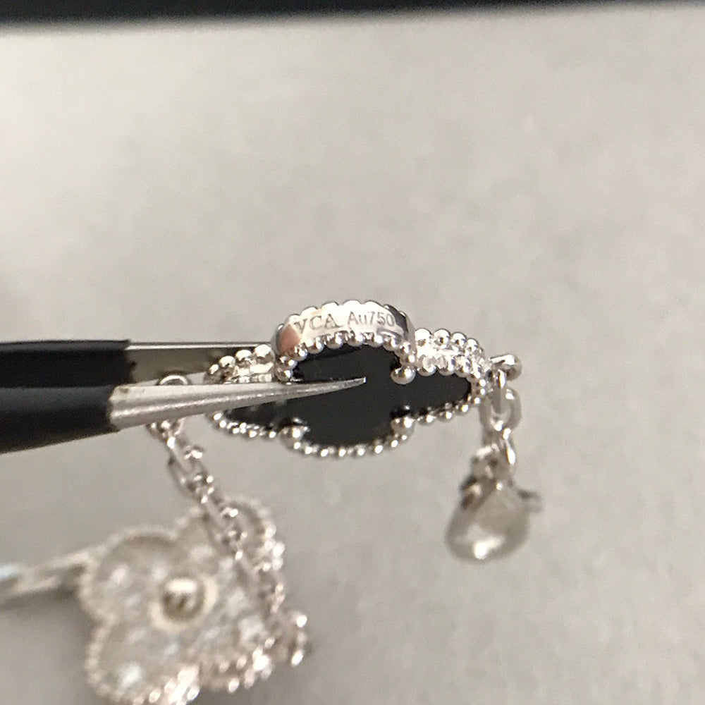 Quatrefoil 5 Motifs Bracelet, Onyx