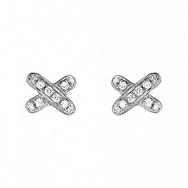 Linked Motif Pavé Earrings