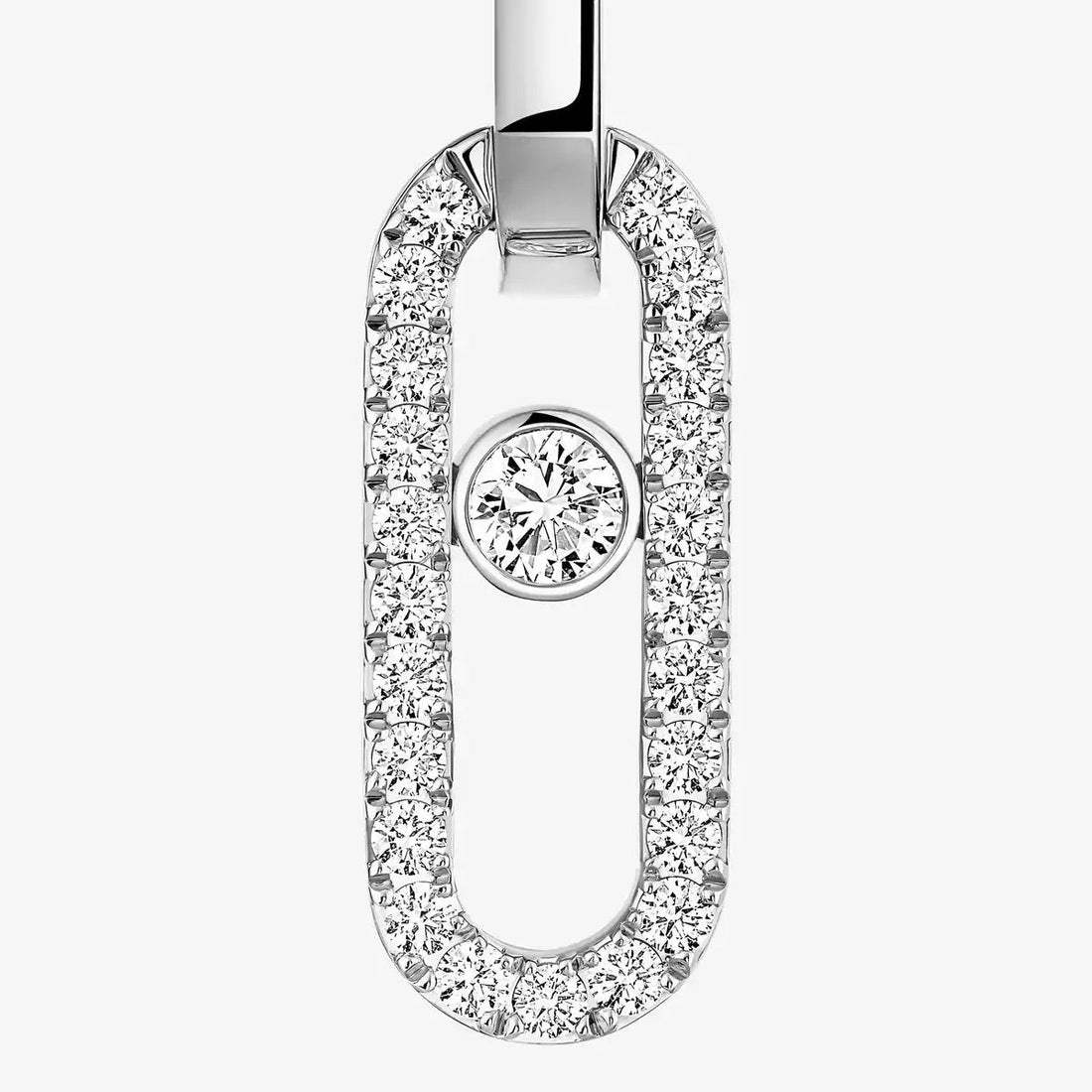 Linked Sliding Stone Earrings