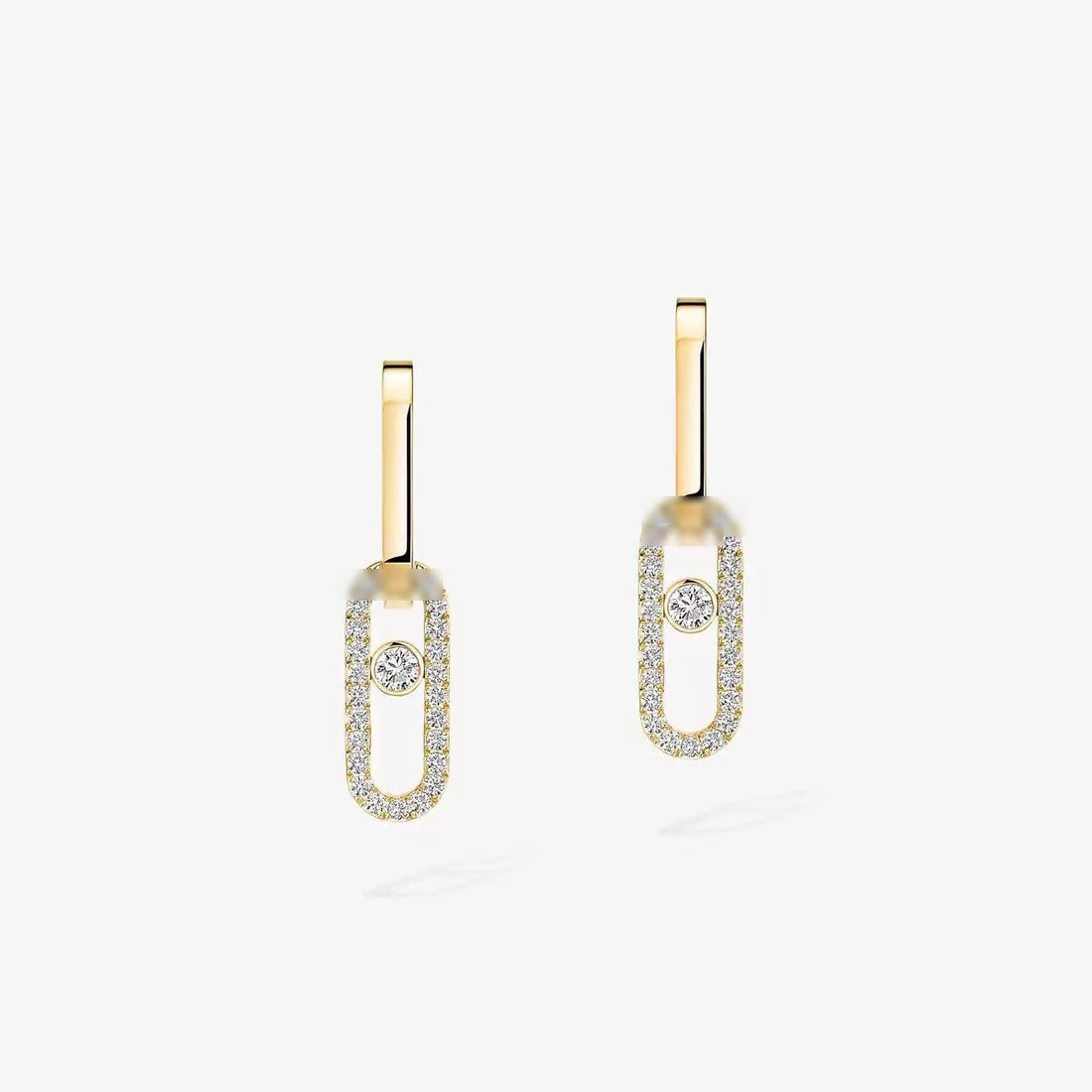 Linked Sliding Stone Earrings