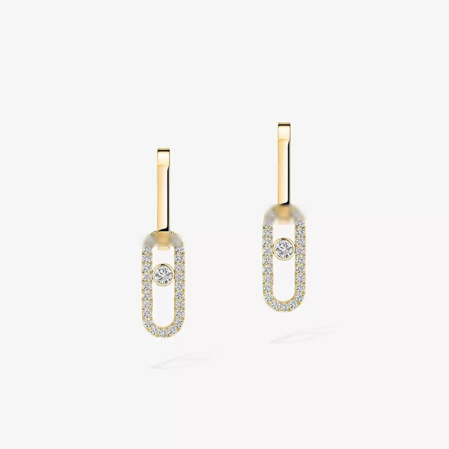 Linked Sliding Stone Earrings