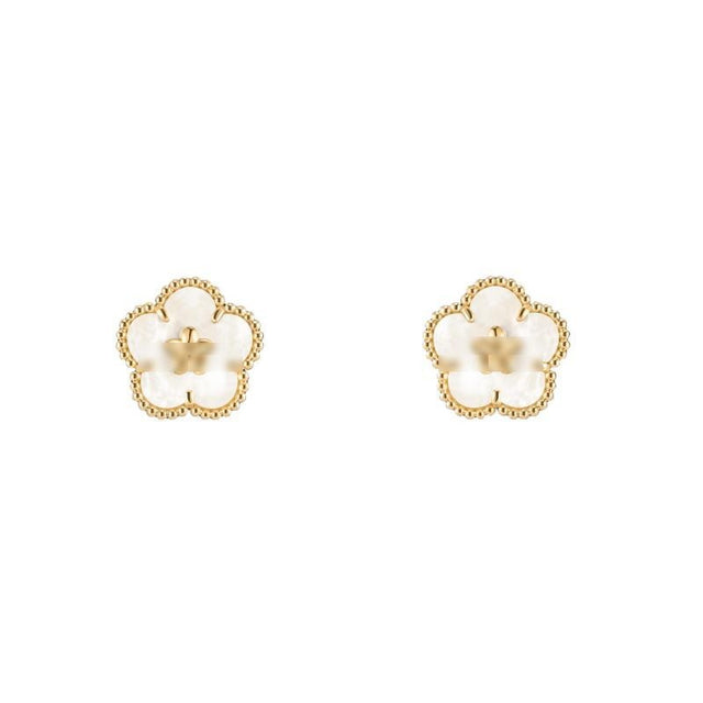 Lucky Spring Earrings, White Mother of Pearl