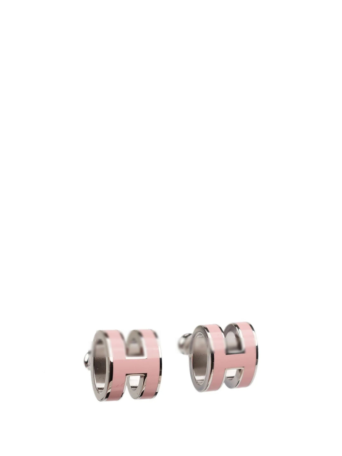Mini H Stud Earrings, Pink