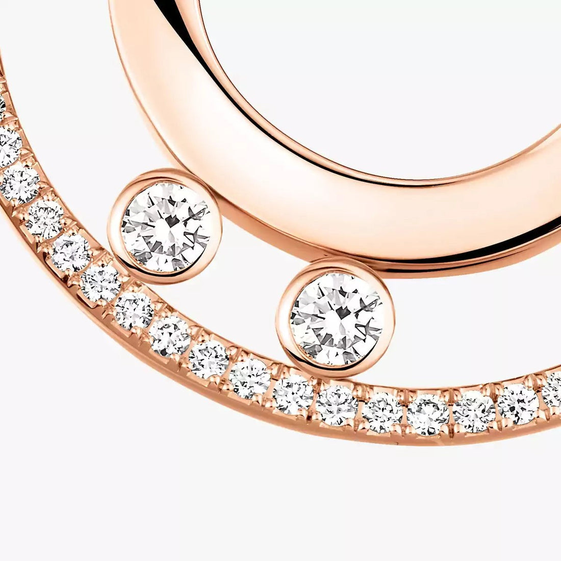 Sliding Mini Hoop Earrings, Stone-Set