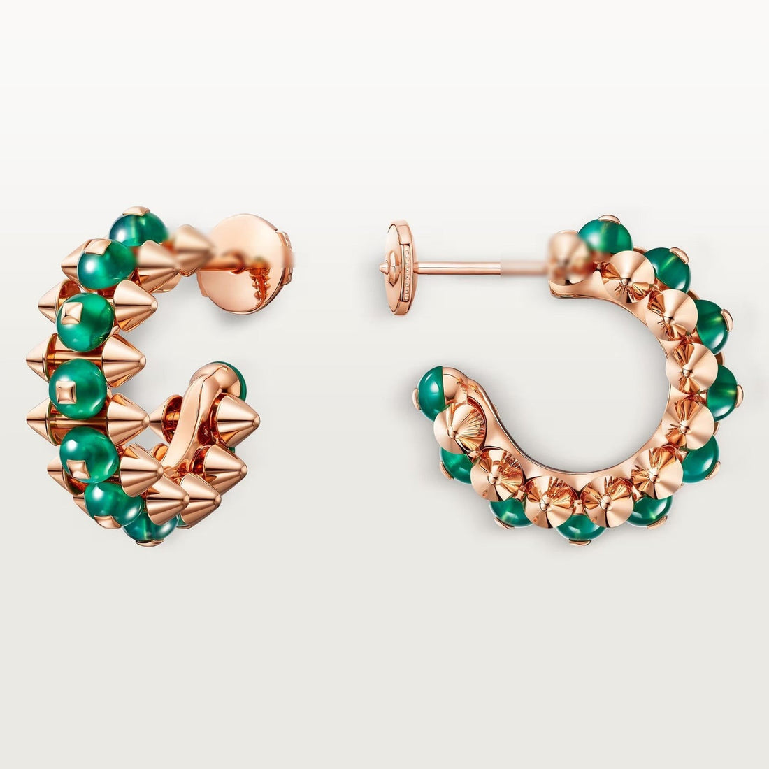 Studded Earrings, 7.9 mm, Agate