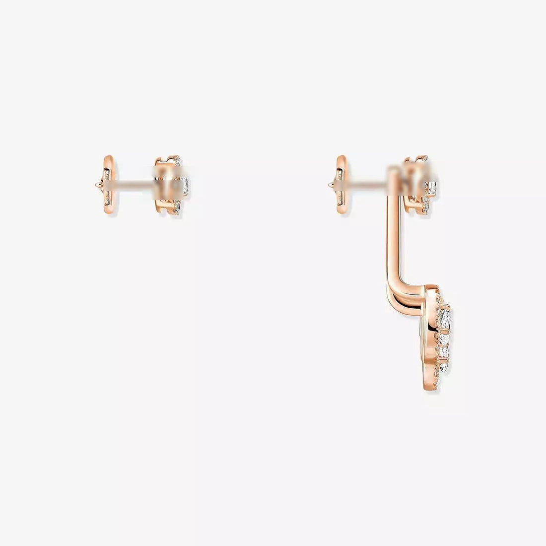 Twin Stone Trio Earrings
