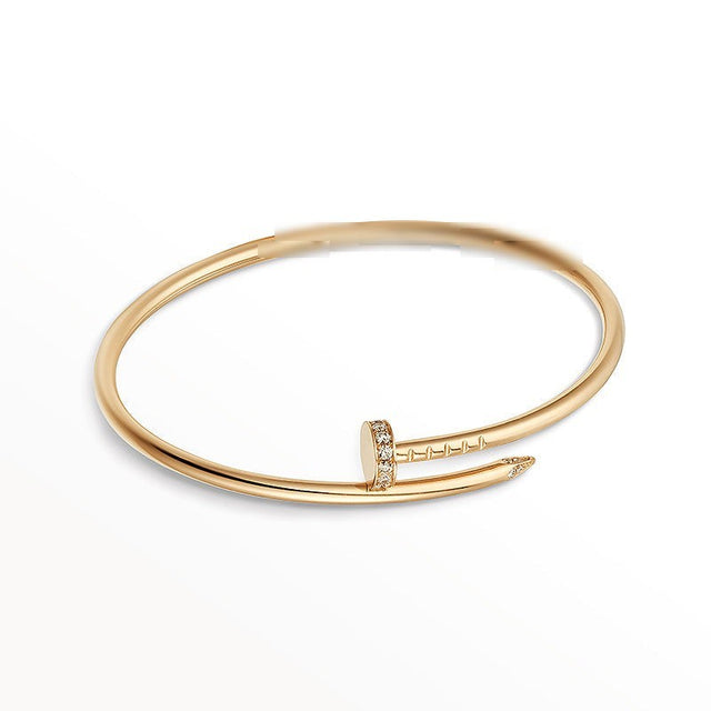 Wrapped Nail Bracelet, 2.5 mm, Stone-Set