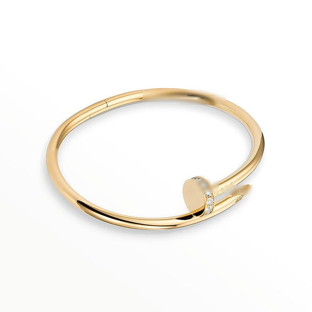 Wrapped Nail Bracelet, 3.5 mm, Stone-Set