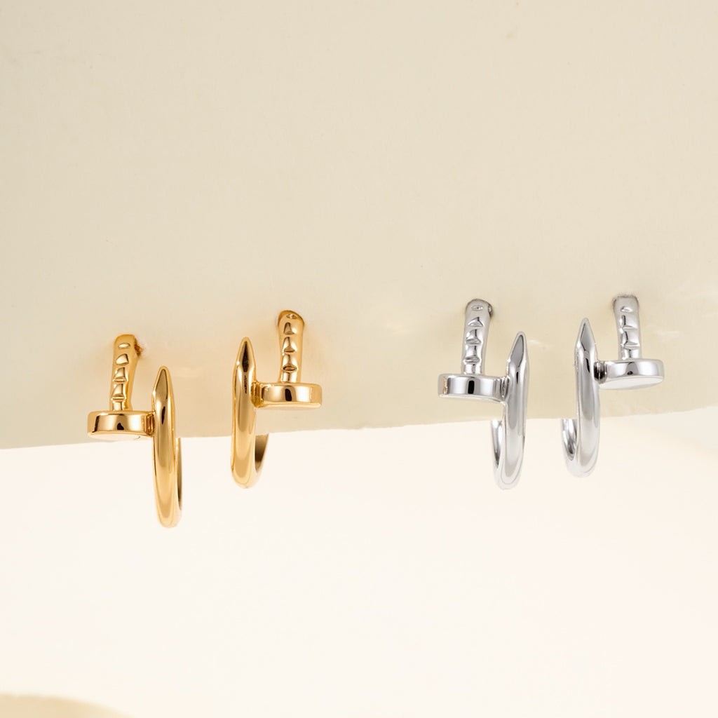 Wrapped Nail Mini Earrings