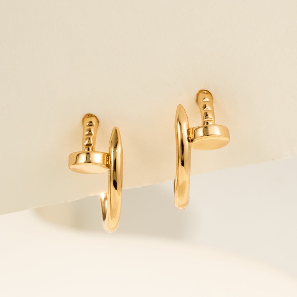 Wrapped Nail Mini Earrings